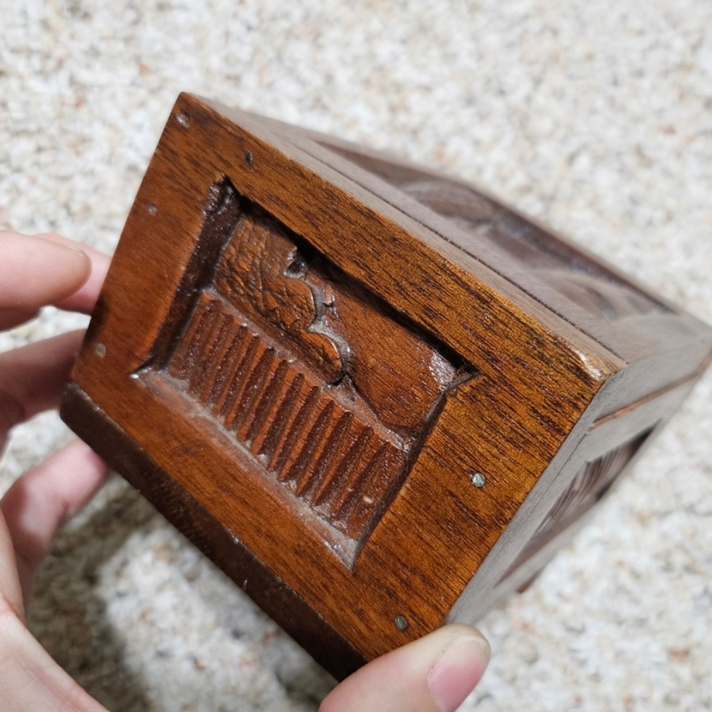 Handmade Wood Carved Box - Picture 7 of 9